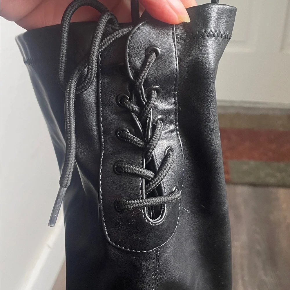 Dream Pairs Black Over-the-Knee Boots with Block Heel